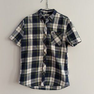 Topman Plaid Short Sleeve Shirt